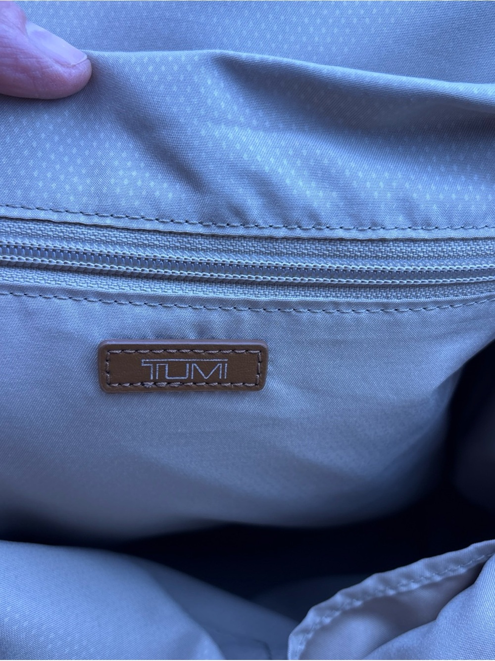 TUMI Backpack With Computer Sleeve Nylon with Leather Trim Pink - Picture 12 of 16